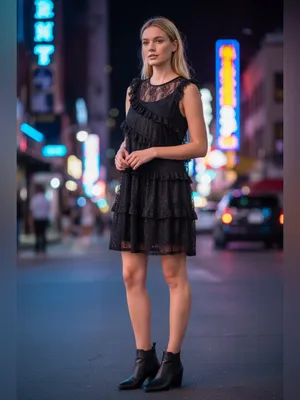 Cider dress women goth lace mini dress, black thumbnail 2