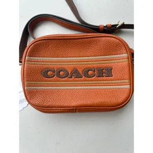 NWT Coach Stripe CH308 Mini Jamie Embossed Pebble Leather Crossbody Camera Bag thumbnail 3