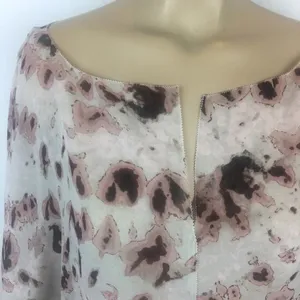 Rachel Roy Woman's Gray Floral Silk Print Swim Cover Up Blouse Top NEW L thumbnail 9