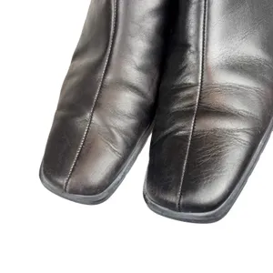 Vintage Ecco Black‎ Leather Square Toe Ankle Boots Booties Size 7 thumbnail 12
