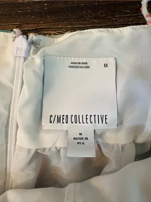 C/MEO Collective Set Up Dress Womens 6 Multi Burnout Leaf Tiered Excellent thumbnail 6