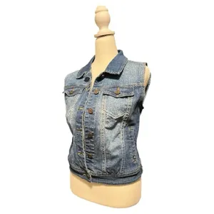 En Jean Stylish Blue Denim Vest Size M thumbnail 8