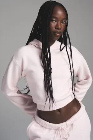 SKIMS Cotton Fleece Shrunken Pullover Hoodie S thumbnail 1