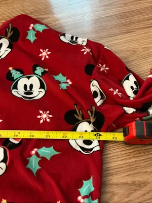 Disney Red Mickey Mouse Christmas Holiday Long Sleeve Pajama Top Size XL thumbnail 4