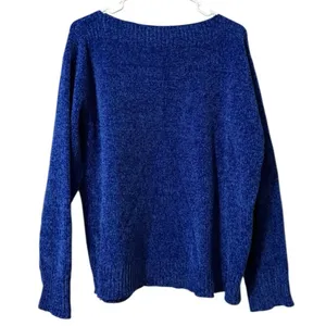 Lulu B Women Size Large Blue‎ Knit Sweater Polyester Classic City Office Winter thumbnail 2