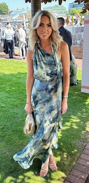 Zara dress halter maxi satin effect gown wedding party coctail bodycon scarf thumbnail 3