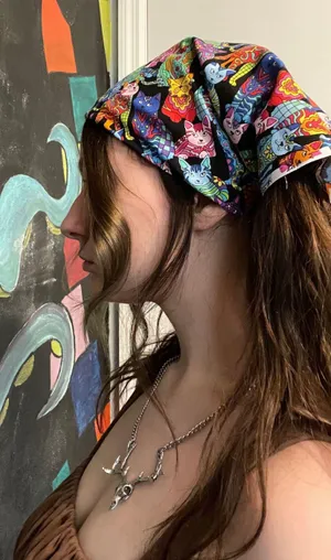 trippy cat bandana Multiple thumbnail 1