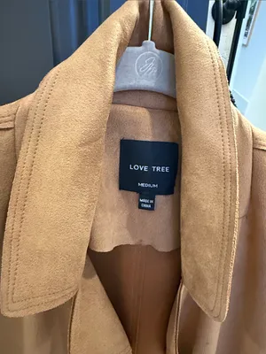 Love Tree Sleeveless Long Vest in Camel Tan thumbnail 2
