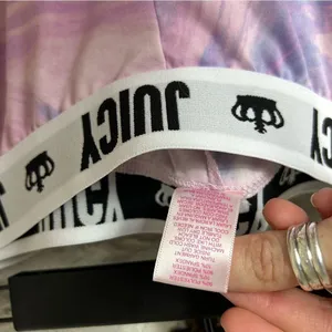 Juicy Couture | 2 Set Shorts Black & Lilac Swirl NWT Size M thumbnail 6
