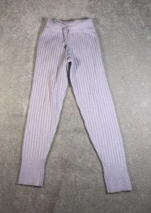 Free People Intimately Around the Clock Cozy Jogger Pants Purple Ribbed, Size Xs thumbnail 1