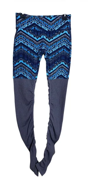 ALO Yoga Blue Chevron Panel Leggings thumbnail 1