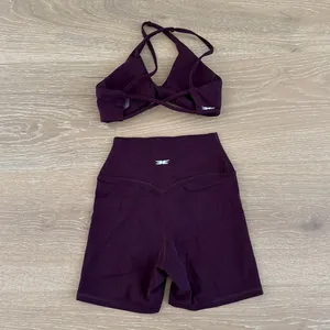 Elite Eleven Luna Vantage Bra & Bike Shorts Size XS Eggplant Purple thumbnail 4
