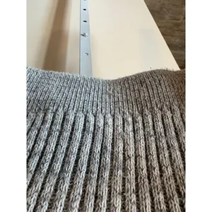 Urban Outfitters Grey Marled Ribbed Knit Cropped Crew Neck Sweater Womens Large thumbnail 4