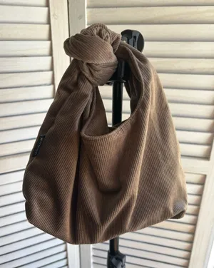 Glowiest Brown Corduroy Bag thumbnail 1