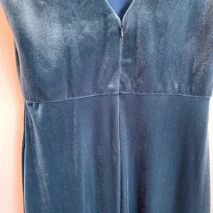 NWT After‎ Six Velvet Flutter Sleeve Dress in Dutch Blue thumbnail 6
