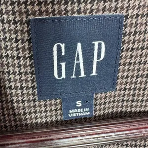 Gap Oversized Blazer Women Small‎ Brown Houndstooth Knit Jacket Heritage Preppy thumbnail 9