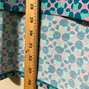 Disney LuLaRoe medium Irma Minnie Mouse turquoise pink hi low oversized tunic thumbnail 2