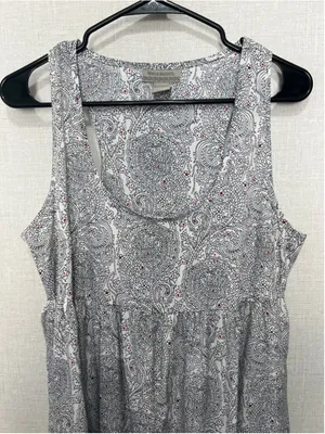 World Market Paisley Floral Boho Tiered Maxi Sleeveless Dress With Ruffled Hem thumbnail 2