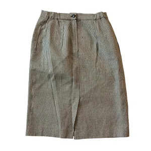 Houndstooth Pattern Pencil Skirt Black Size 10 thumbnail 4