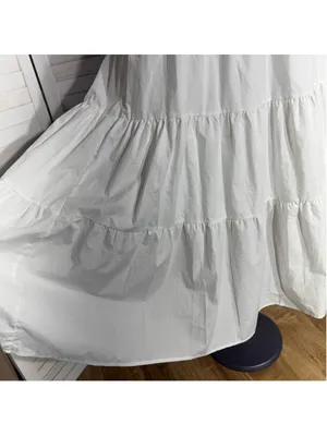 Vintage Y2K maxi dress backless plunge white tiered coquette boho fairy cocktail thumbnail 10