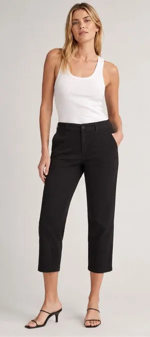 AYR Midrise Black Cropped Straight Leg Pants Size 29 Non Ripped #1000 thumbnail 1
