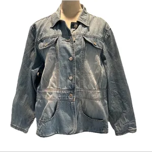 Baccini Denim Jacket in Washed Blue thumbnail 1