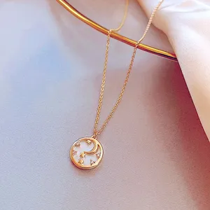 NEW 14k Gold-Plated Moon & Star Pendant‎ Necklace thumbnail 4