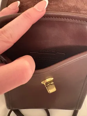 Vintage Coach Leather Bag Brown thumbnail 5