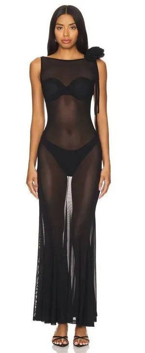 Superdown Rosa Maxi Dress in Black thumbnail 1
