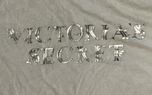 Womens medium Victoria’s Secret Long Sleeve "Tee-jama" Nightgown-white/Silver thumbnail 5
