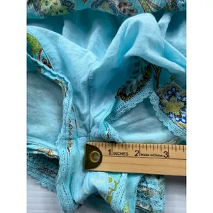 Aerie Turquoise Floral Paisley Ruffle Skort Shorts Smocked Waist‎ XS Boho Summer thumbnail 4