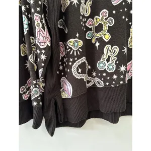 Cuddl Duds Sweater Knit Pajama Set NEW Long Sleeve Pants XXL Black Diamond Jewel thumbnail 4