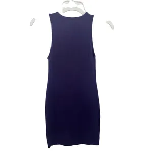 Aritzia TNA DePaul Deep Purple Plum Dress Bodycon Fitted Organic Cotton XXS thumbnail 3