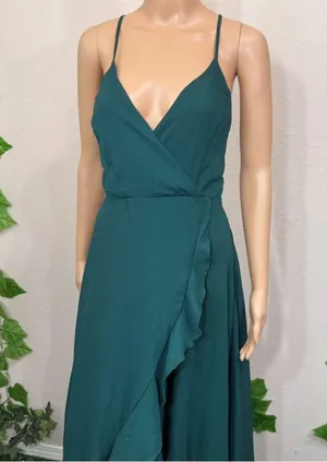Elegant Green Sleeveless Dress NWOT thumbnail 7