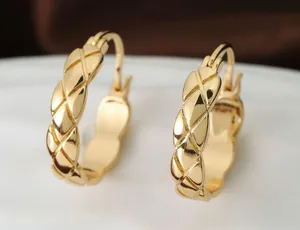 Polished Metal Texture Gold Hoop Earrings for Women thumbnail 2