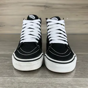 Womens Black/White Z 20 Vans Oldskool Hi top canvas skate shoes size 5.5 thumbnail 9