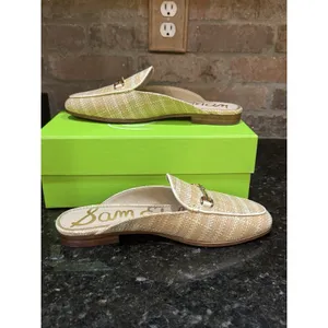 Sam Edelman Womens Linnie Bit Mule Beige Neutral Raffia Size 6.5 Equestrian thumbnail 3