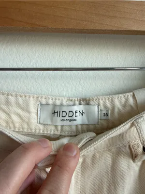 Hidden Jeans Nori High Rise Super Wide Leg Cream Pants Size 25 NWT thumbnail 8