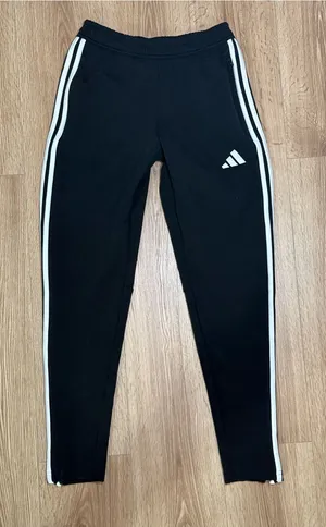 adidas Black Track‎ Pants with White Side Stripes thumbnail 1