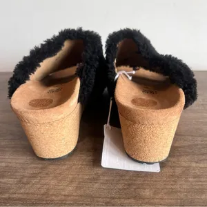 PAPILLIO NEW Women's Namica Teddy Shearling Wedge Slide Size 39 aka 8 #030A thumbnail 4
