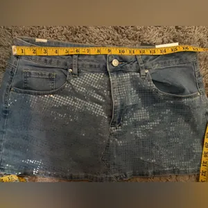 Madden Girl Blue Denim Skirt thumbnail 4