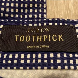 J.Crew Toothpick 29” Waist Navy White Print Skinny Ankle Jeans 26” Inseam thumbnail 4