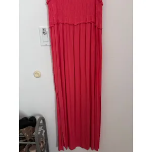 New Womens Time & Tru Maxi Dress Super Soft Rayon Spandex Stretch Pink size XXL thumbnail 3