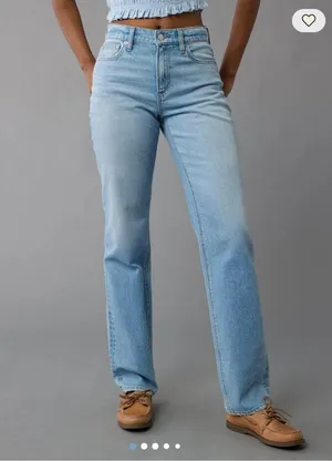 American Eagle Super High Rise Straight Jean thumbnail 1