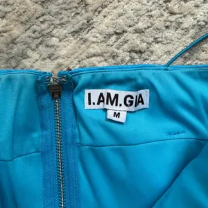 I.AM.GIA Isla blue vinyl top with zipper detailing size medium thumbnail 2