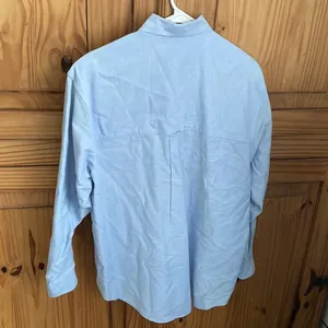 ANN TAYLOR Blue Button Down Shirt Size Medium thumbnail 5