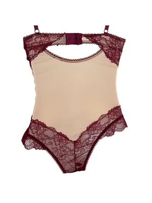 Frederick’s of Hollywood X Megan Fox Milana Lace Bodysuit Wine Burgundy M thumbnail 6