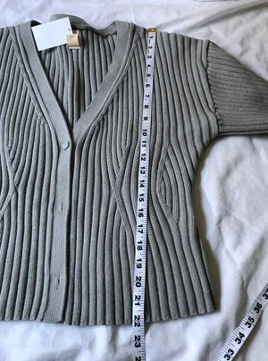 H&M Ribbed Cardigan Sweater sz XL NWT! thumbnail 7