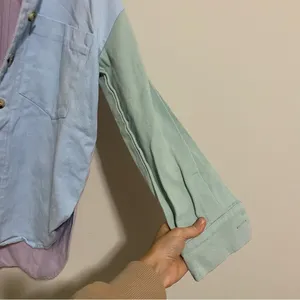 English Factory Pastel Oversized Shirt Jacket size Medium thumbnail 6