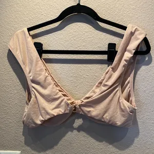 Aerie Pink Pink Gold Crop Top Bralette Top Size XL thumbnail 5